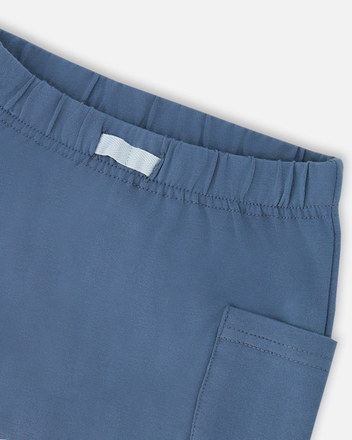 Ensemble T-shirt En Jersey Et Short En Jersey De Coton Bio Imprimé Tortue Gris Chiné Et Bleu Moyen