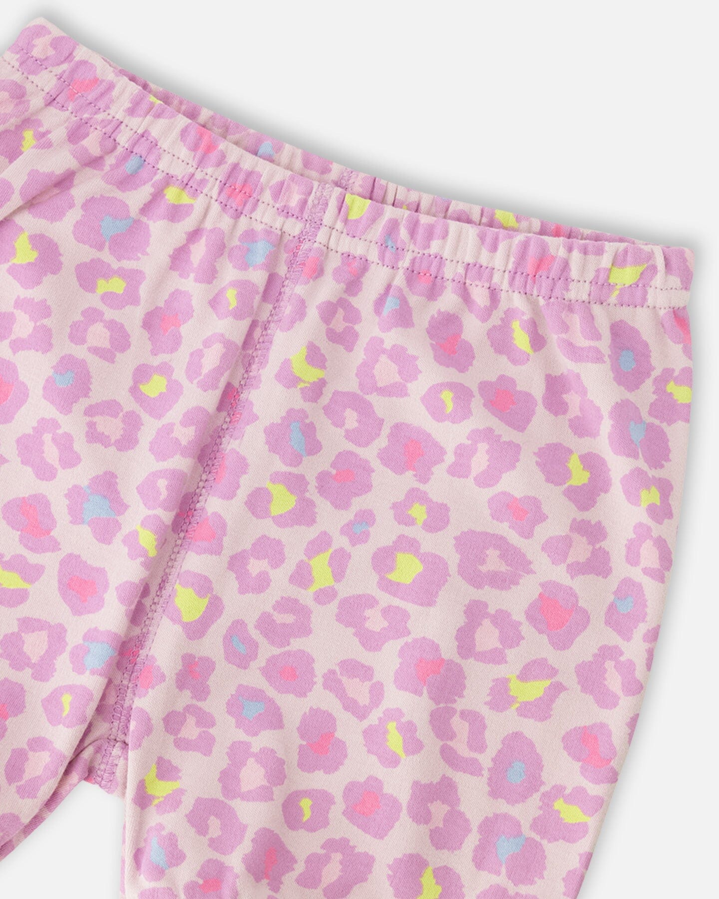 Organic Cotton Two-Piece Pyjama Set Purple Animal Print