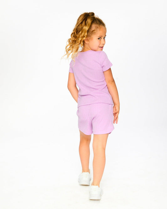 Crinkle Jersey T-Shirt Lilac