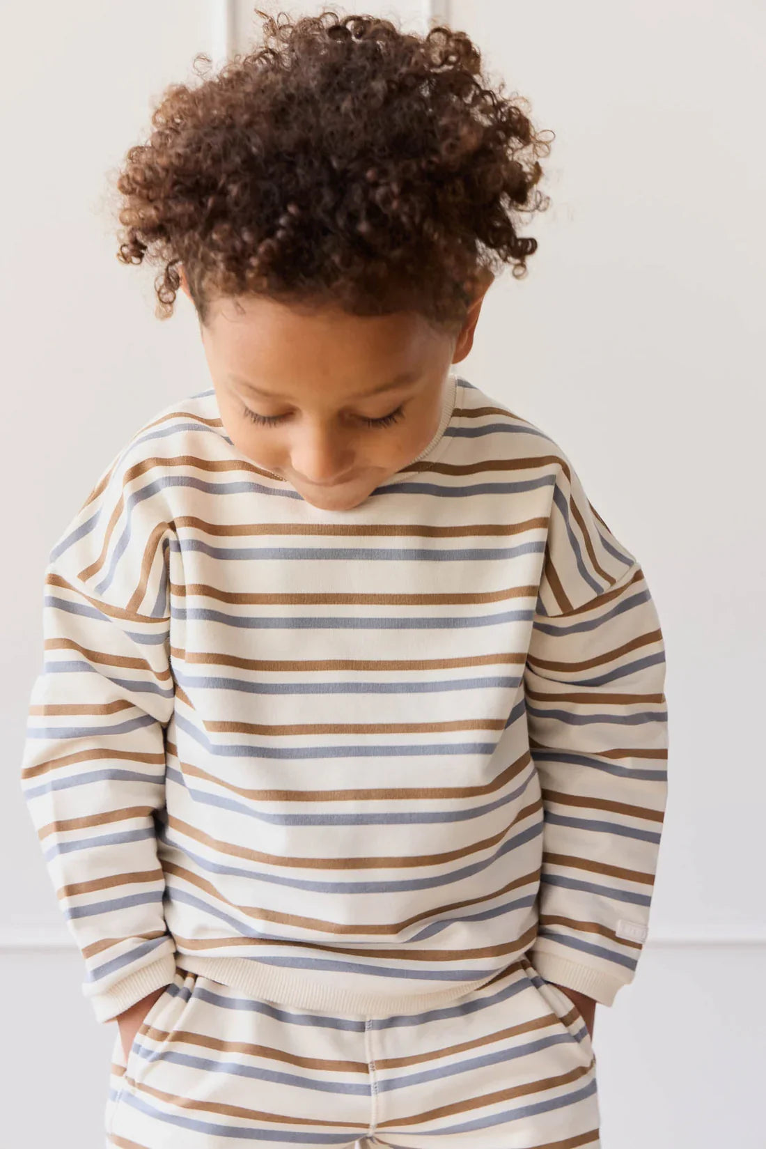 Sweat-shirt Damien en coton biologique | Tigre à rayures Hudson | Jamie Kay