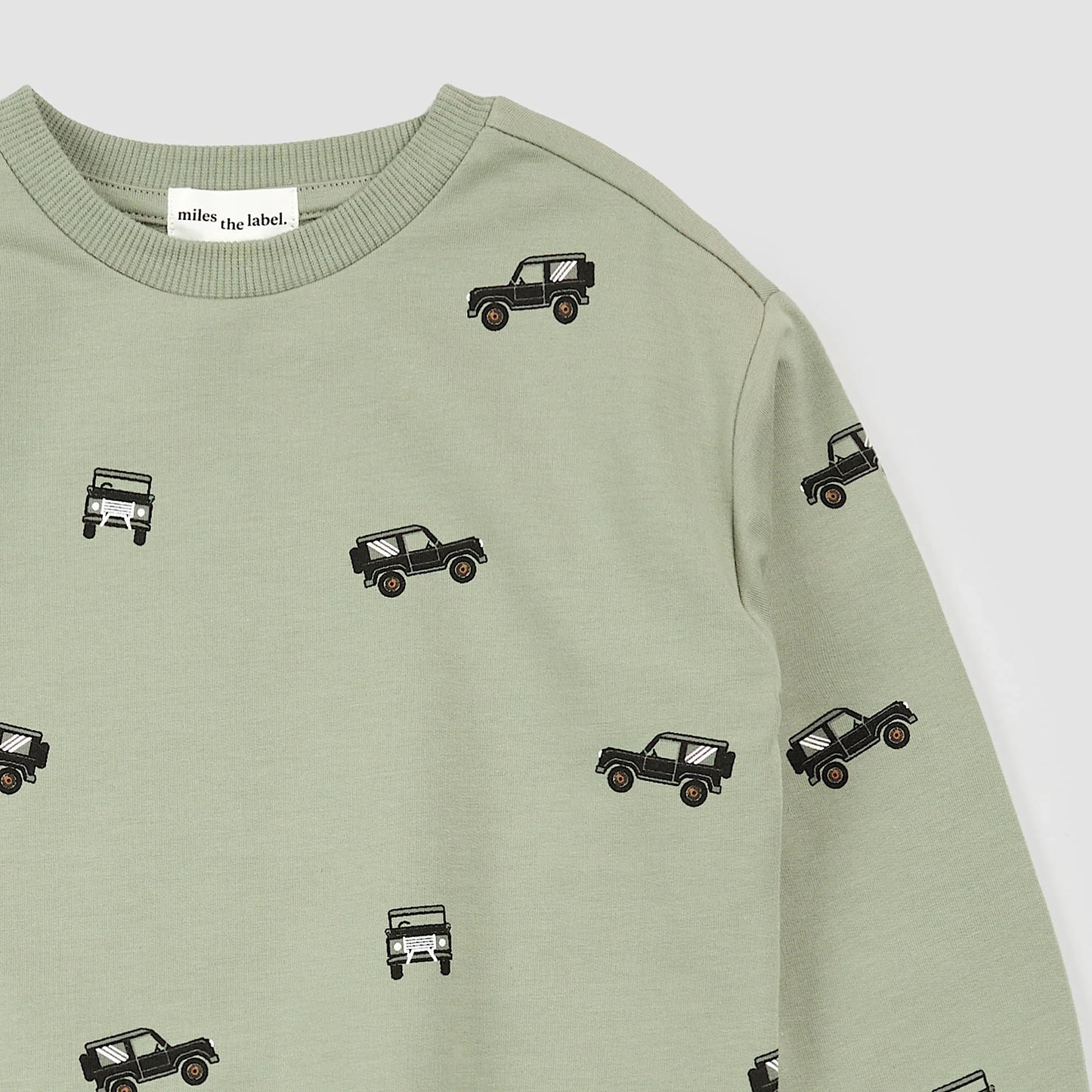 Off Roading Print on Sage Sweatshirt | Miles the Label