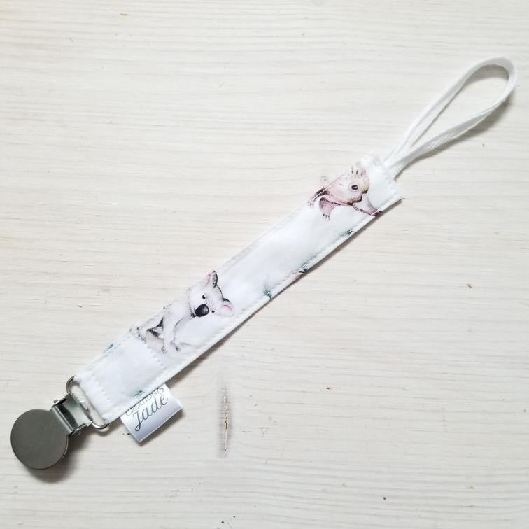 Nouveauté - Attache-suce Tissu - clip Inox - Australie