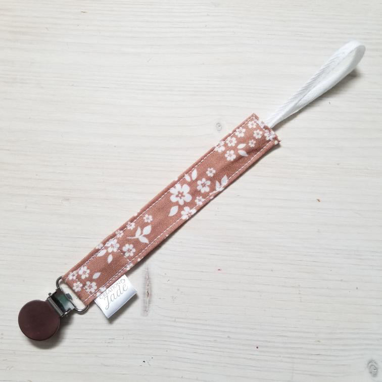 Nouveauté - Attache-suce Tissu - clip Inox - Caprice floral