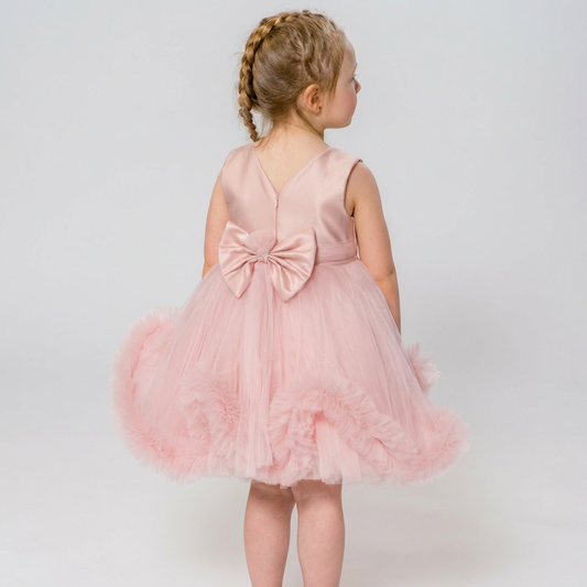 Blush Cloud Satin & Tulle Formal Dress