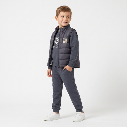 Coat of Arms 3-Piece Puffer Vest Set