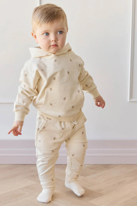 Pantalon de survêtement Jalen en coton biologique - Acorns Whitecap Gray | Jamie Kay