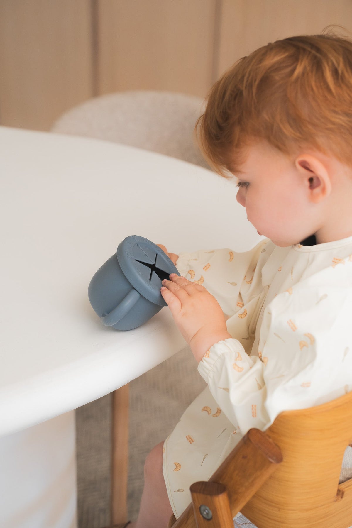Tasse d'apprentissage 2 en 1 pour collation et liquide