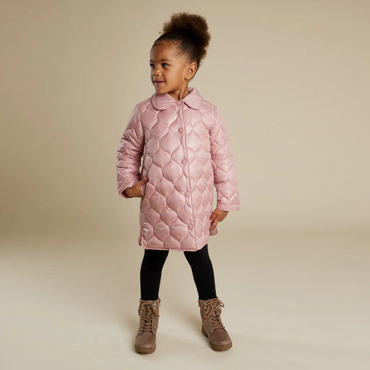 Rose Quilted Girl's Jacket | Miles The Label