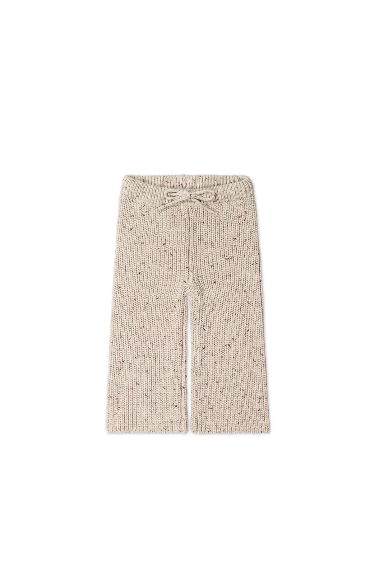 Pantalon tricoté OG Morgan - Mélange de laine flocons de loup avoine | Jamie Kay