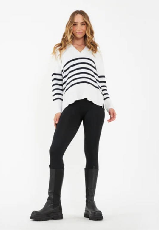 Hanna Striped Maternity and Nursing Knit