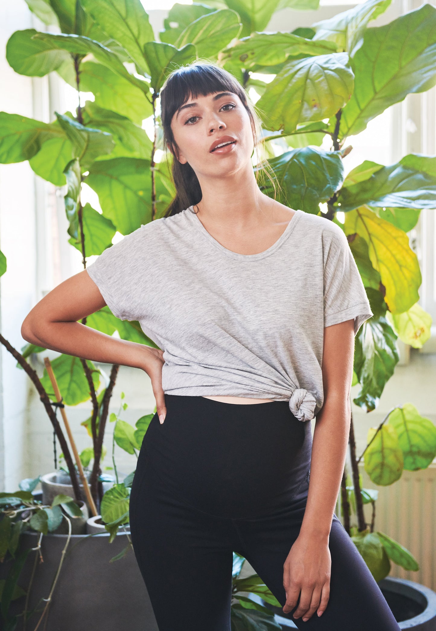 Organic Full-Length Over-Bump Maternity Leggings