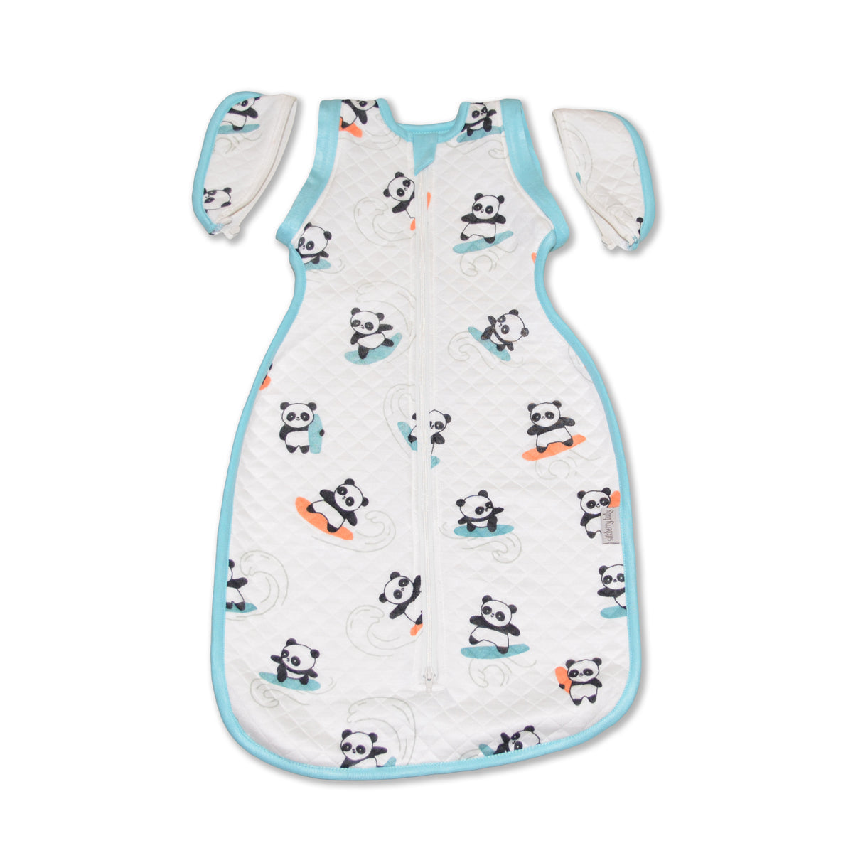 Bamboo Newborn Cocoon Sack 1 TOG (Surfs Up Panda Print)