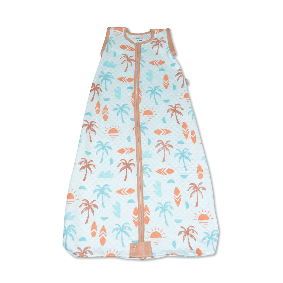 Bamboo Classic Sleeping Sack w/Detachable Sleeves 1 TOG(Sunny Shores Print)