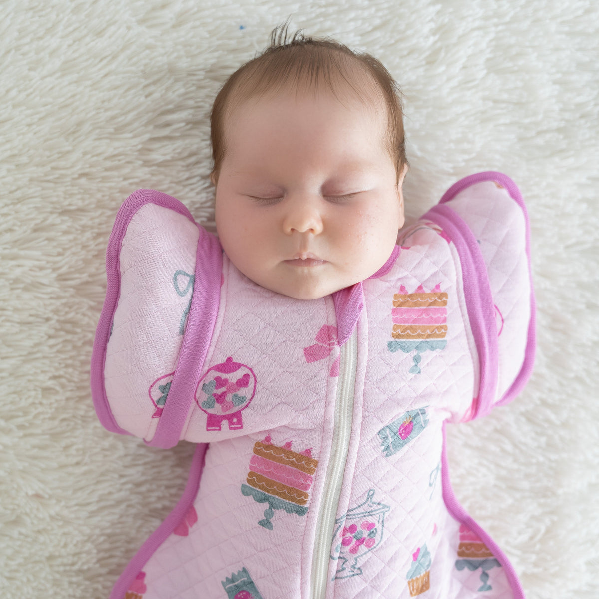 Bamboo Newborn Cocoon Sack 1 TOG (Sweet Shop Print)