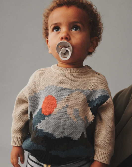 William Jacquard Knit Pullover – Warm Sand