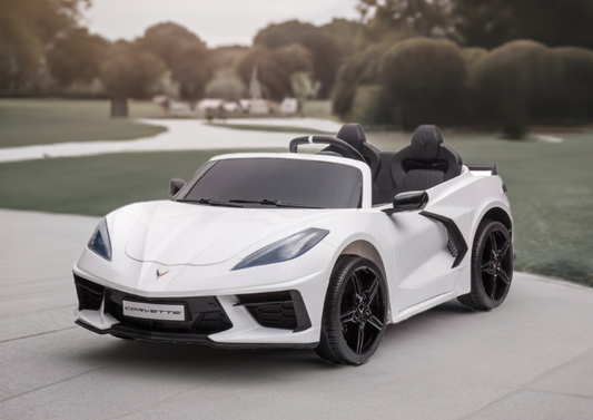 Voiture électrique Chevrolet Corvette C8 24V deux places, ÉDITION DE LUXE, pour enfants avec télécommande