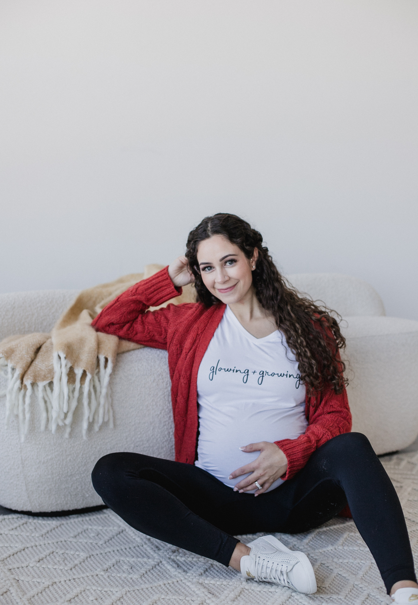 GLOWING AND GROWING Maternity T-Shirt