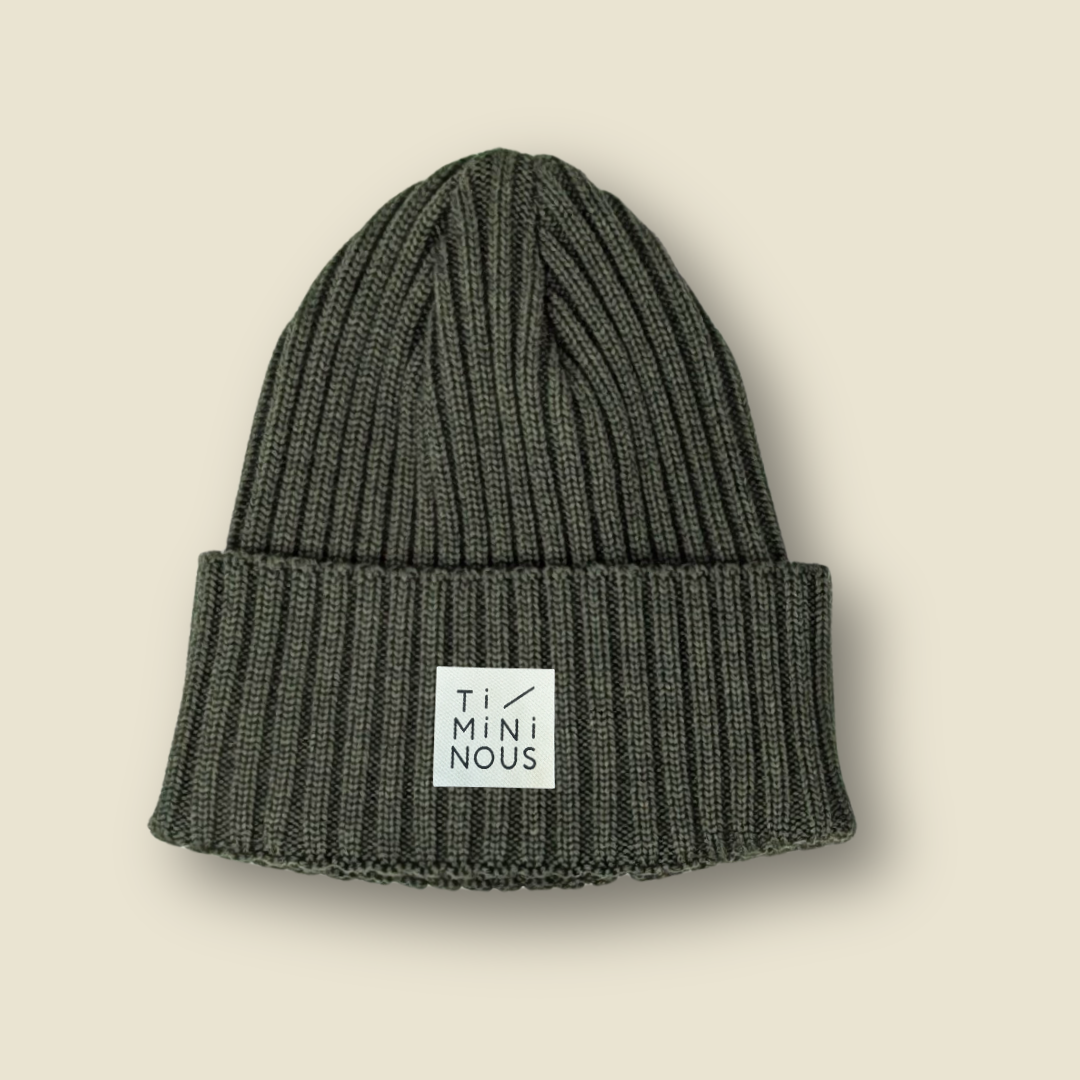 Tuque 100% laine de mérinos pour enfant et adulte - Vert forêt