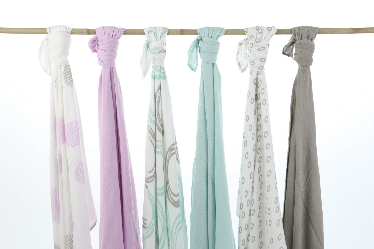Bamboo Muslin Swaddle (Waffle Print Orchid)
