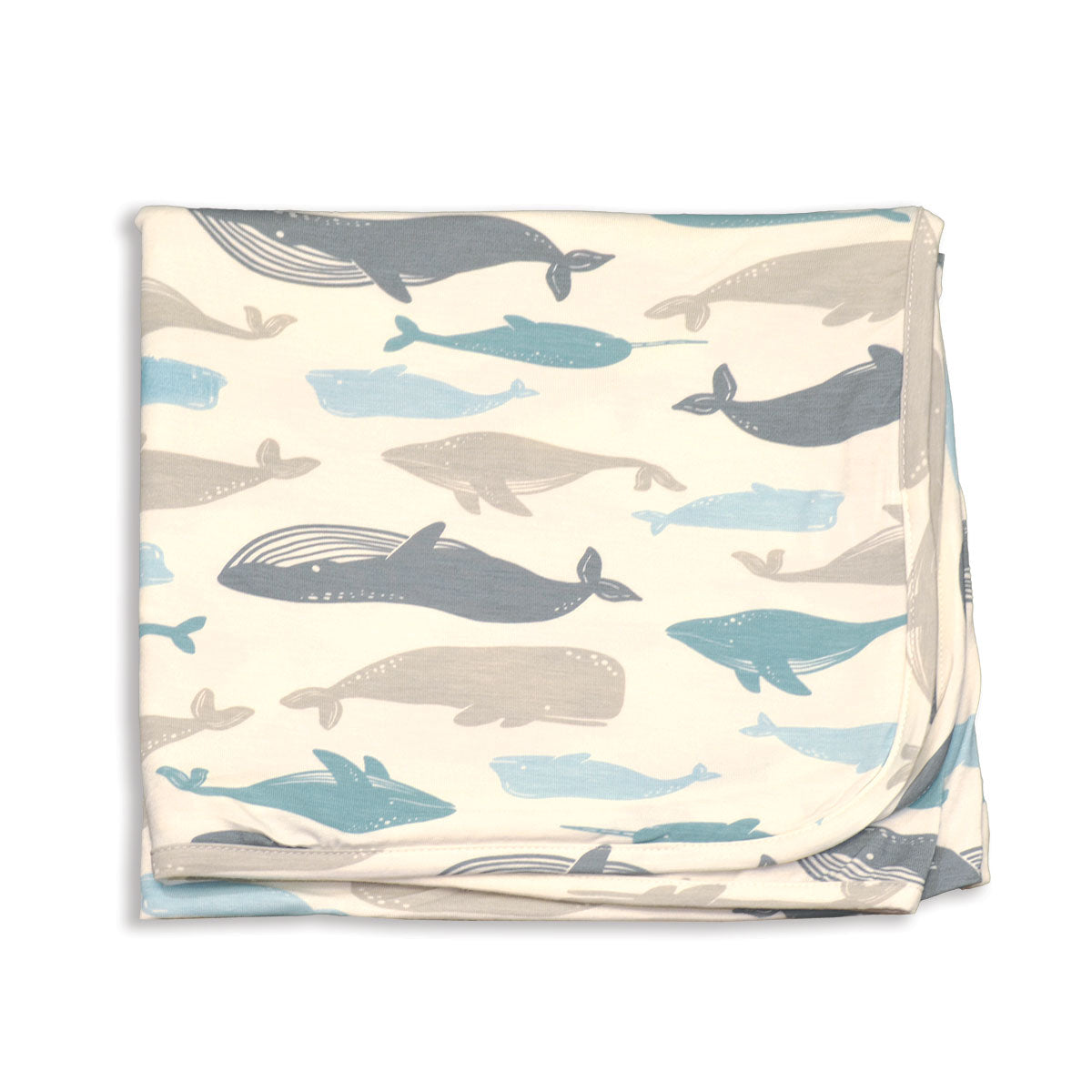 Bamboo Swaddle Blanket (Whale of a Time Print)