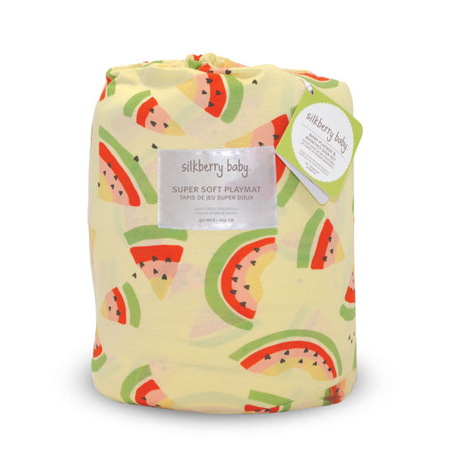 Bamboo Playmat & Monthly Sign Card Set (Watermelon Rainbow Print)