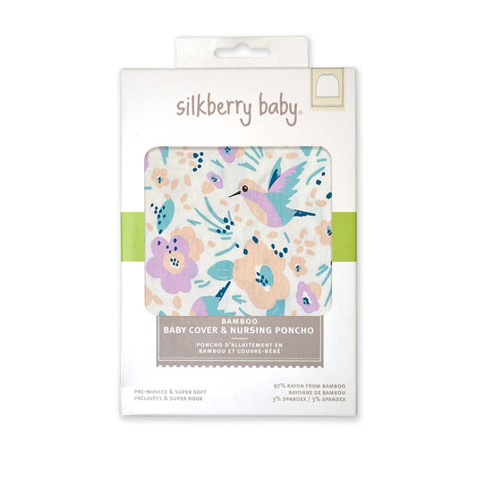 Bamboo Baby Cover & Nursing Poncho (Hummingbird Garden Print)
