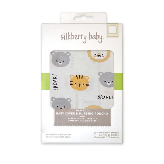 Bamboo Baby Cover & Nursing Poncho (Lion Tiger & Bears Print)