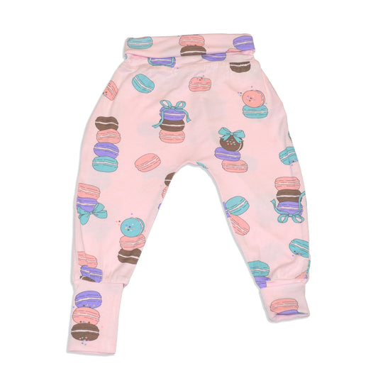 Bamboo Grow with Me Harem Pants (Macaron Party Print)
