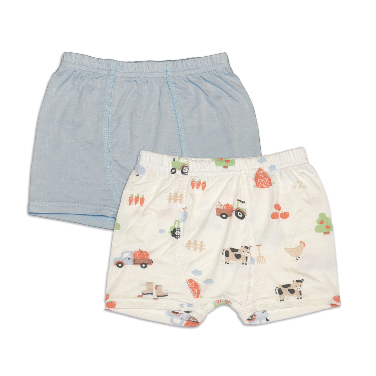 Bamboo Underwear Shorts 2 Pack(Pumpkin Farm Print/Magic Cloud)