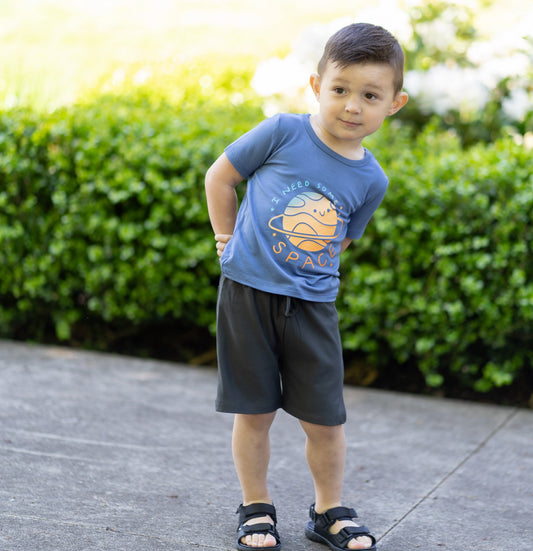 Bamboo Short Sleeve Graphic Tee (Galactic Blue)