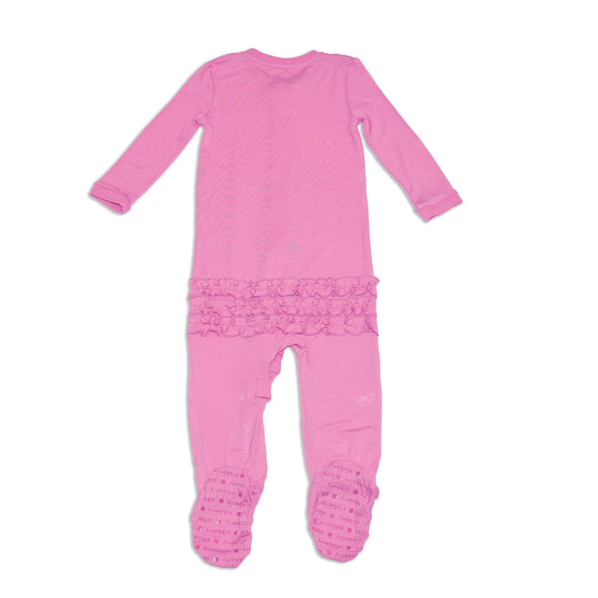 Bamboo Ruffle Footies with Two Way Zipper (Crocus)