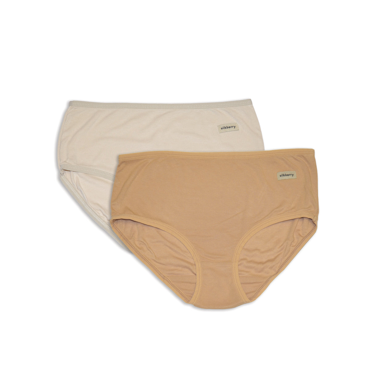 Women's Bamboo Basic Briefs 2 Pack (Almond Milk/Cookie)