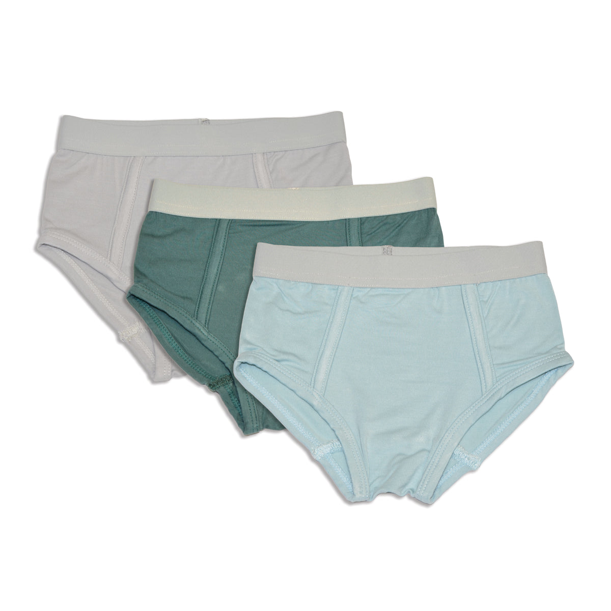 Bamboo Boys Briefs 3 Pack(Pine/Blue Cloud/High Rise)