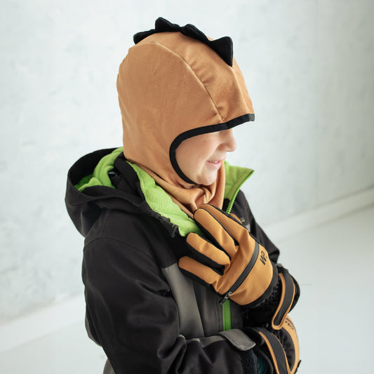 Cagoule Dino Noire Camel