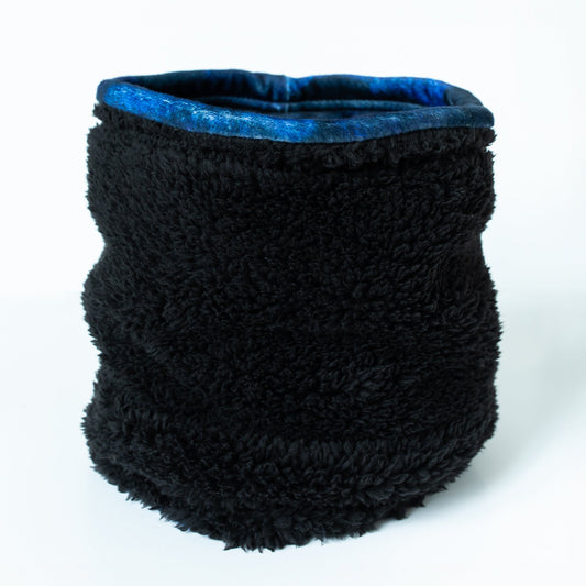 Cache-cou réversible en peluche noir et camouflage Royal Bark