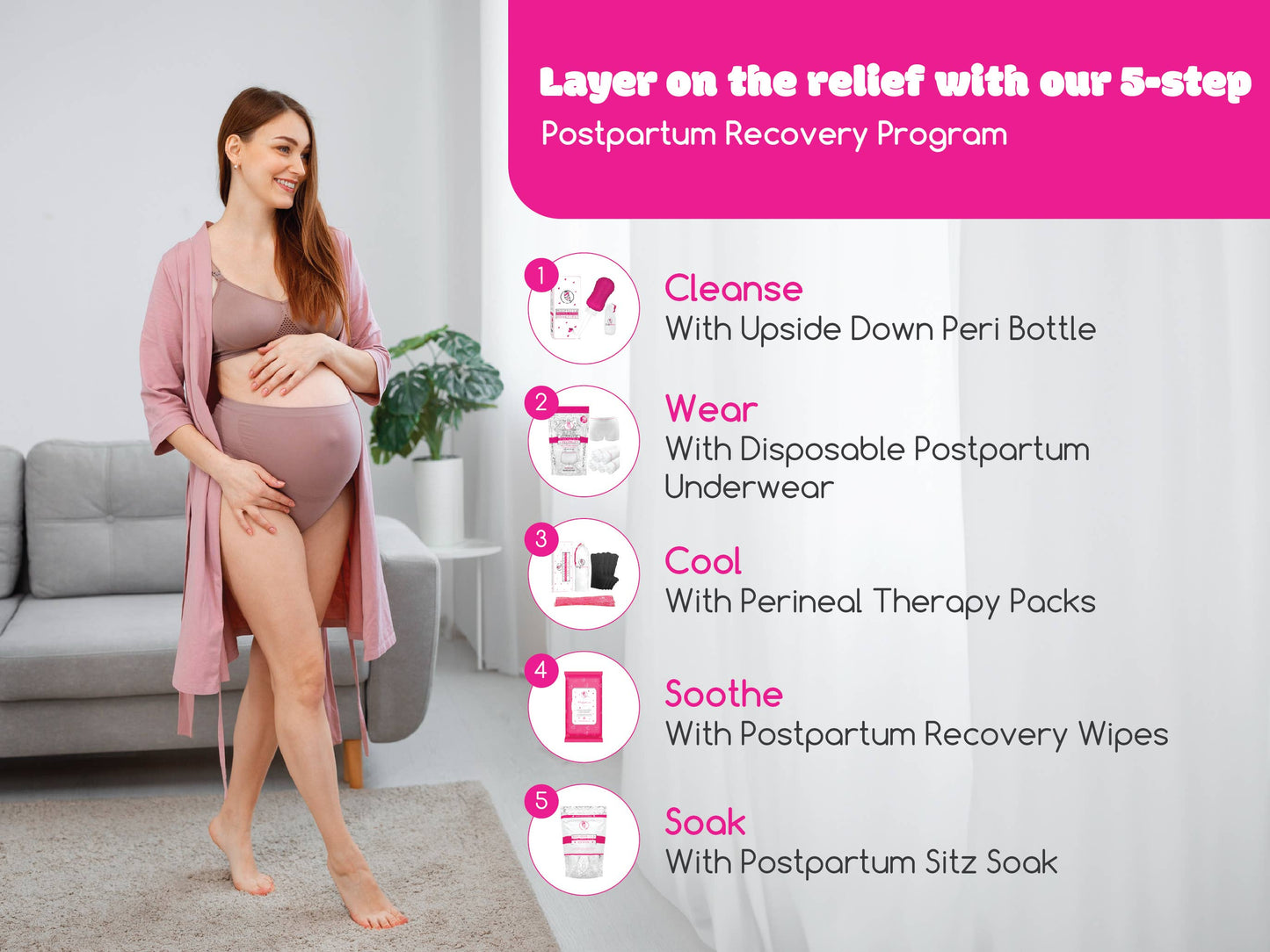 Ninja Mama Witch Hazel Postpartum Recovery Wipes, 45 Pack