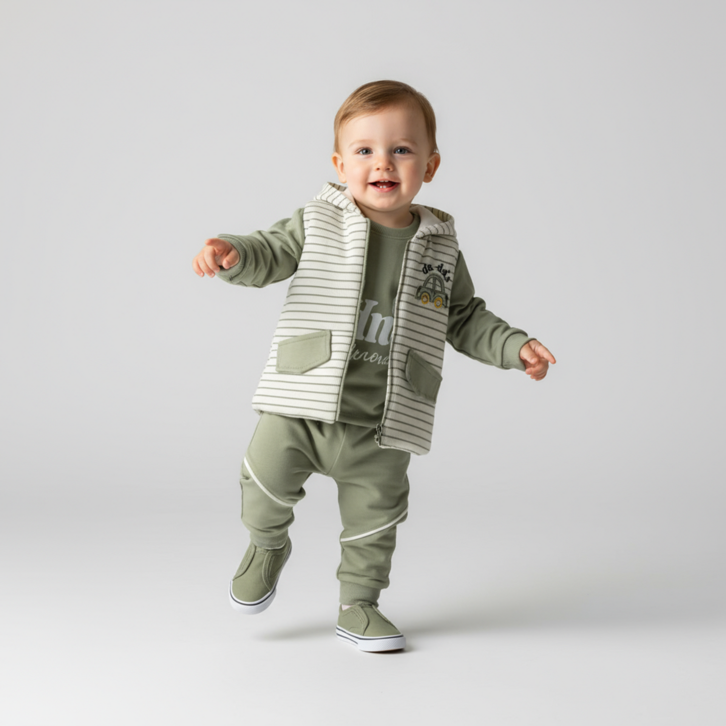 Ensemble de jogging confortable et rayé