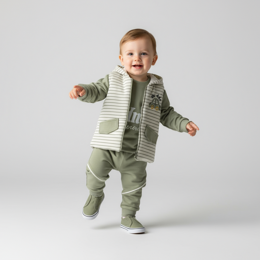 Ensemble de jogging confortable et rayé