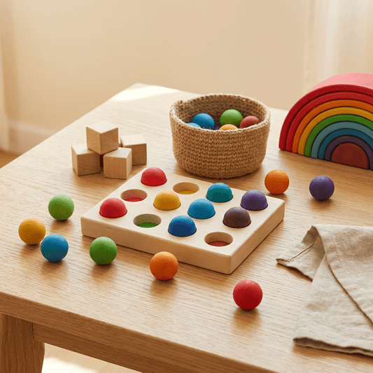 Montessori Wooden Balls Set