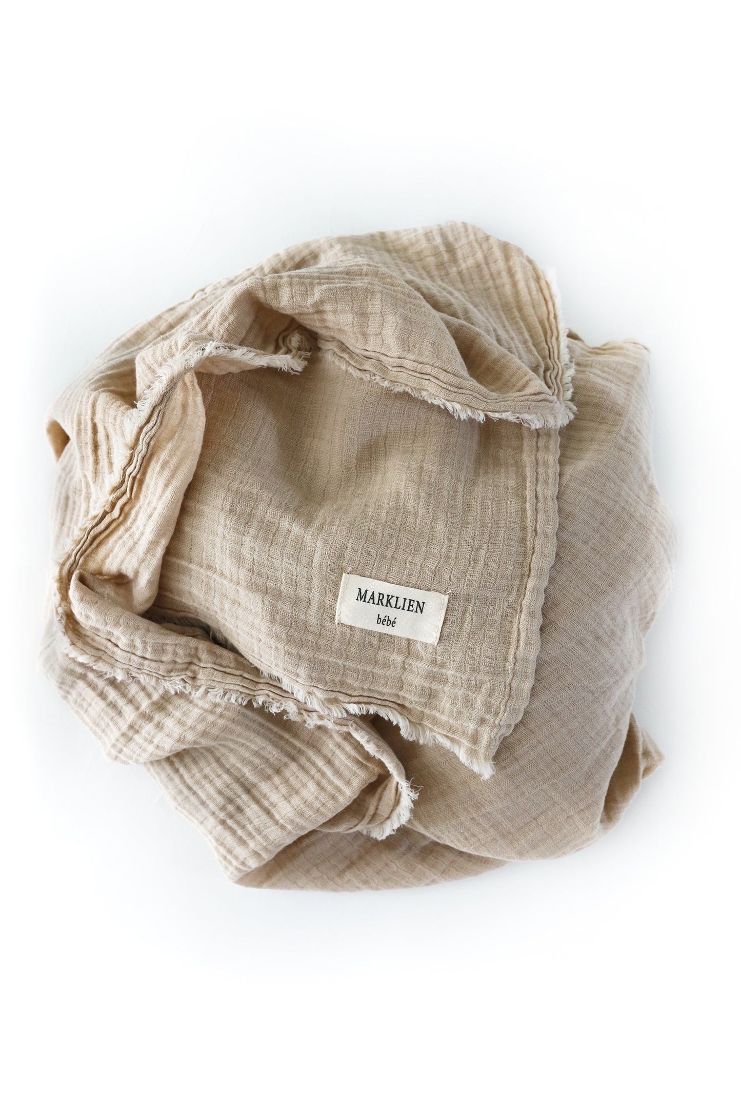Lange en mousseline couleur sable
