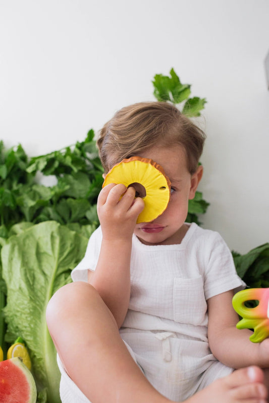 Ananas the Pineapple Natural Rubber Teether Toy