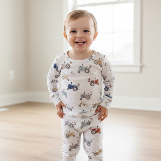 Bamboo Pajamas - Kids - Tractors