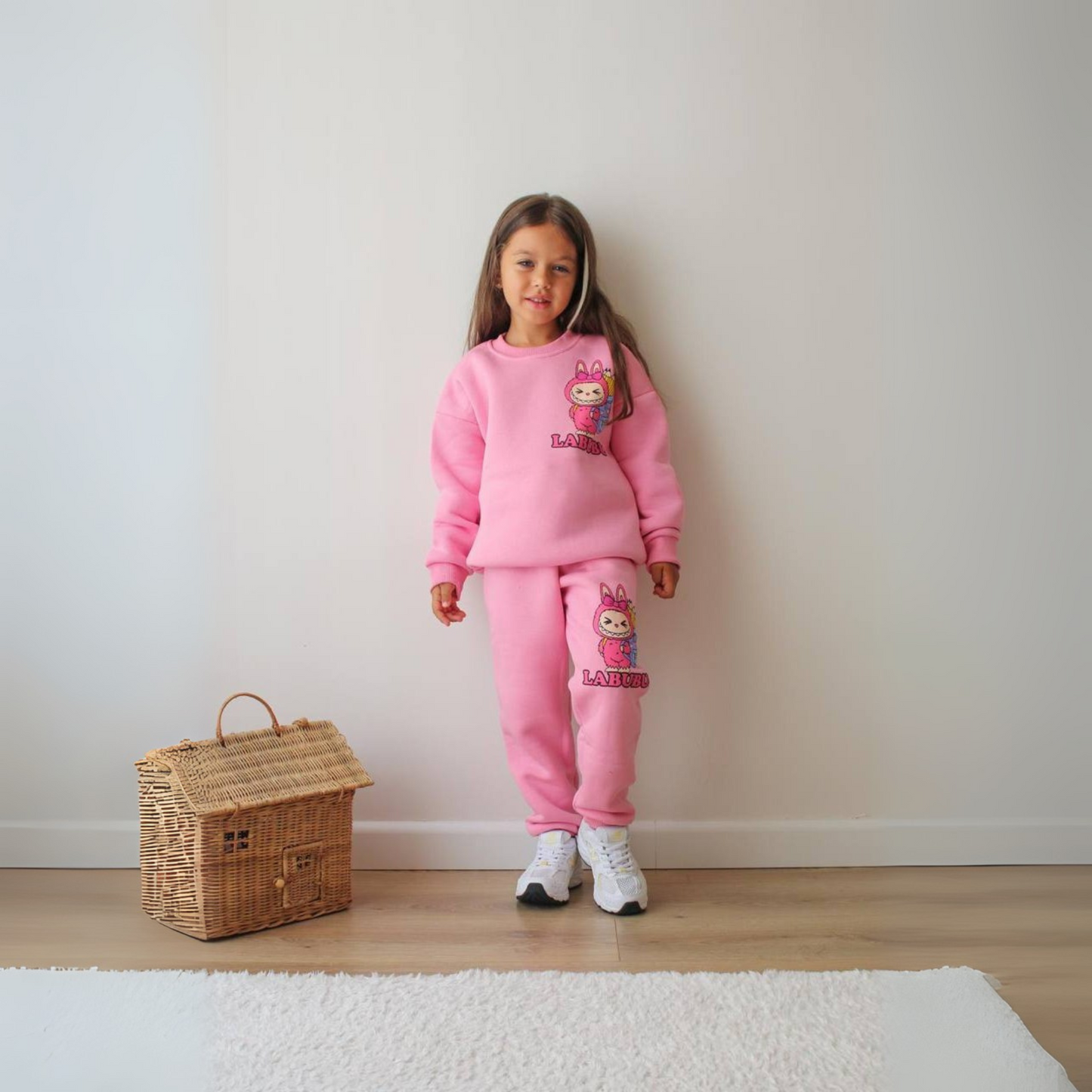Ensemble de jogging rose La-Bu-Bu pour filles