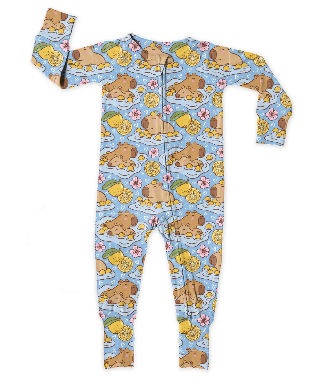 Pyjamas capybaras/citrons 0-24 mois