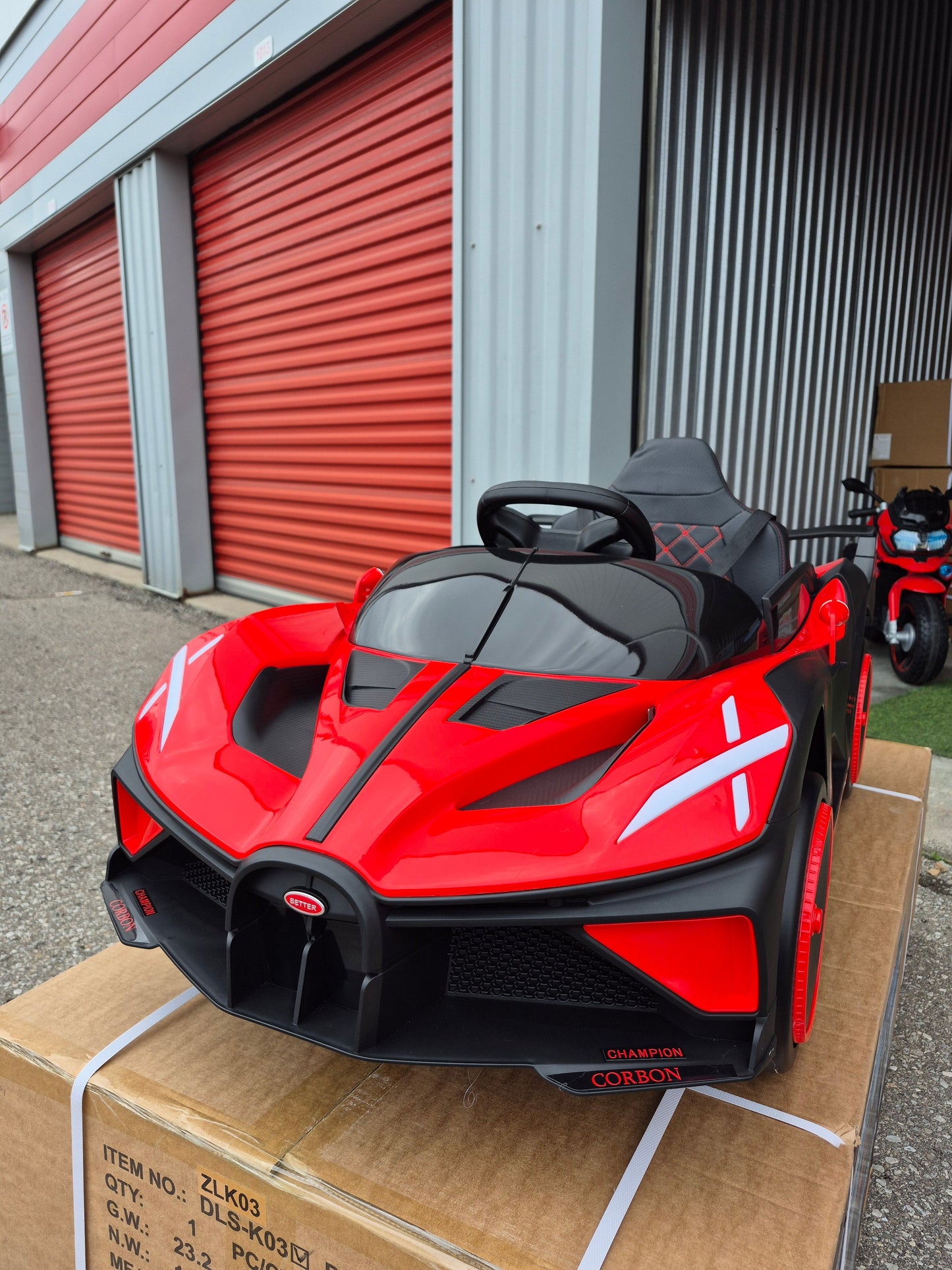Voiture Bugatti Style 12V 2026 pour enfants avec télécommande ET ROUES LUMINEUSES !