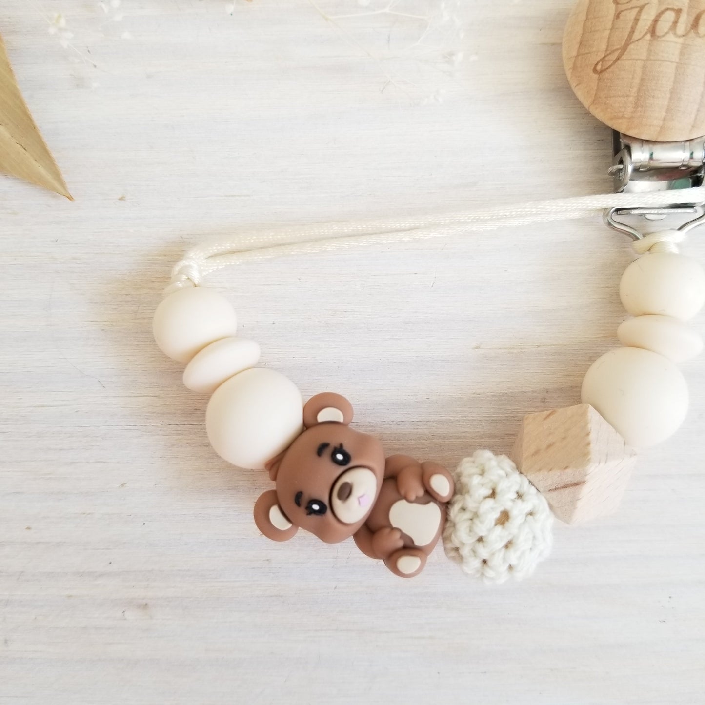 Attache-suce Bois - Ourson mignon