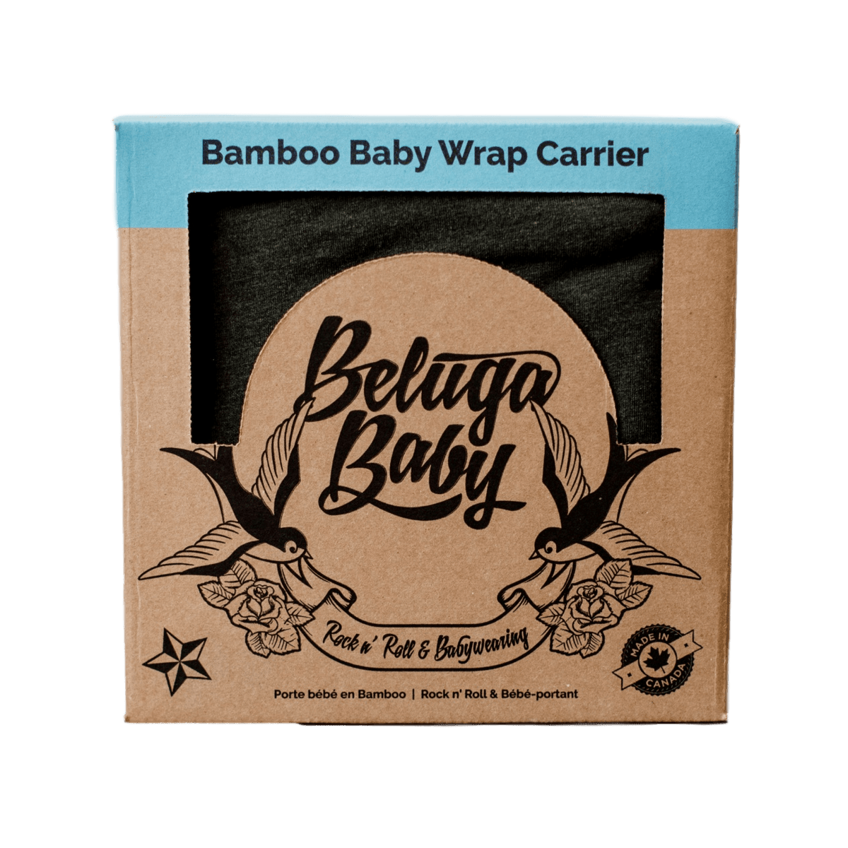 Écharpe de portage Beluga Wrap – The Jessica, vert chiné