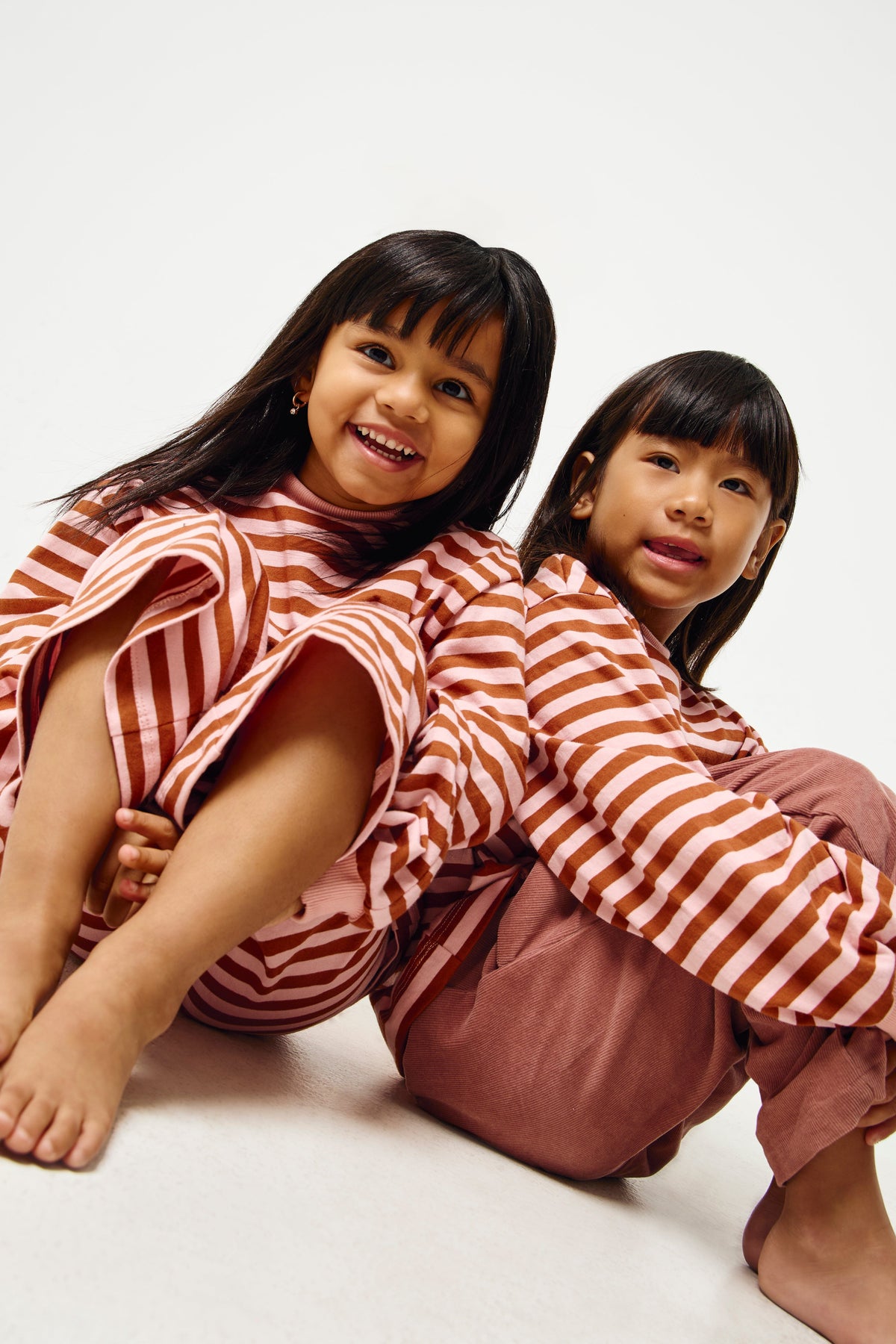 Grow With Me Shirt | Rust & Pink Stripes