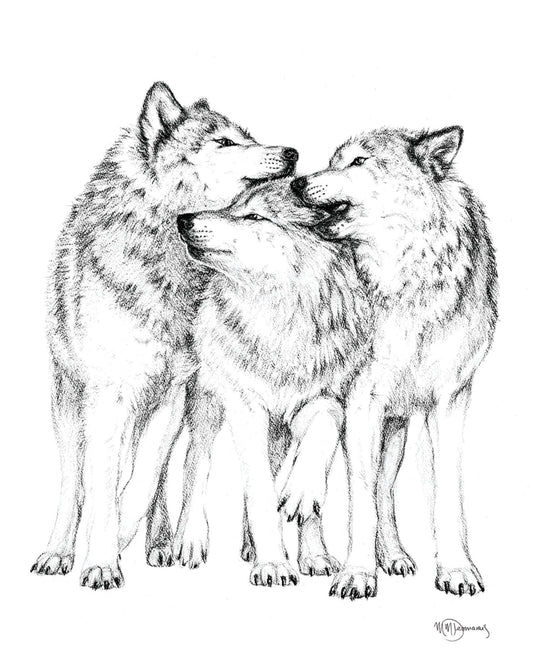 Meute de loups - Carte de vœux