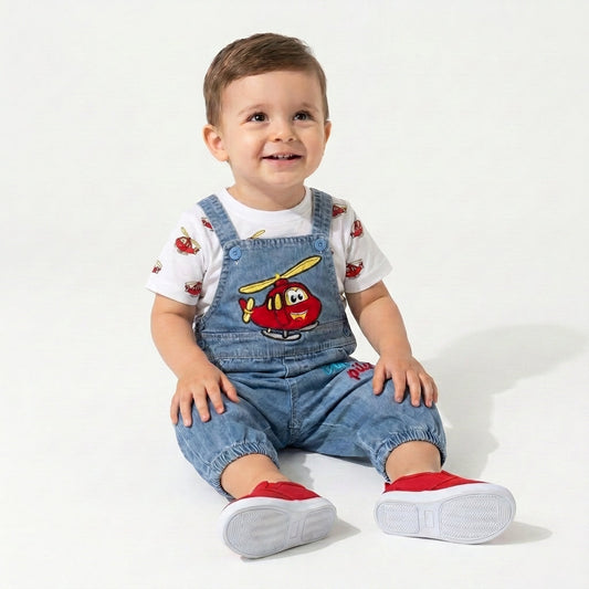 Série Denim – Ensemble bébé Petit Pilote